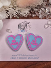 Load image into Gallery viewer, Large VALENTINE CANDY HEART Stud Earrings