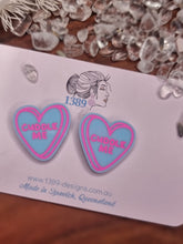 Load image into Gallery viewer, Large VALENTINE CANDY HEART Stud Earrings