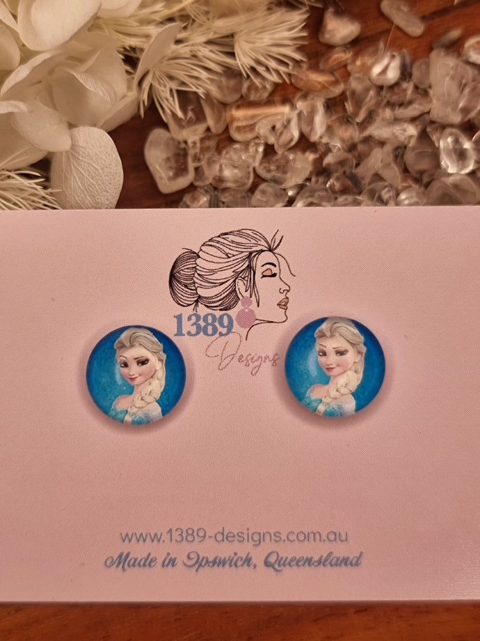 Regular ELSA Glass Dome Stud Earrings