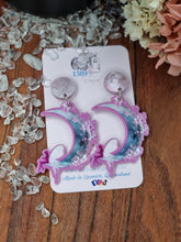 Load image into Gallery viewer, FAIRY MOON Dangle Earrings