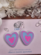 Load image into Gallery viewer, Large VALENTINE CANDY HEART Stud Earrings