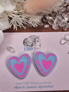 Large VALENTINE CANDY HEART Stud Earrings