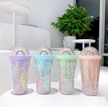 Load image into Gallery viewer, 17oz MULTI COLOURED RAINBOW Customised Tumblers