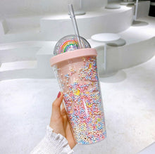 Load image into Gallery viewer, 17oz MULTI COLOURED RAINBOW Customised Tumblers