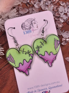 ZOMBIE HEART Hook Dangles