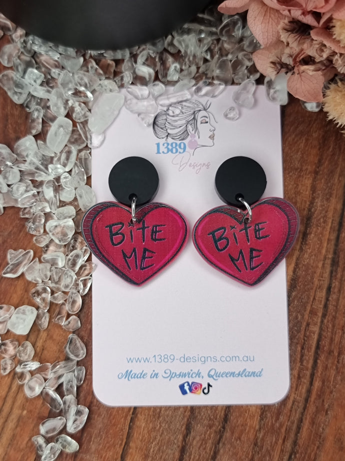 BITE ME Dangle Earrings