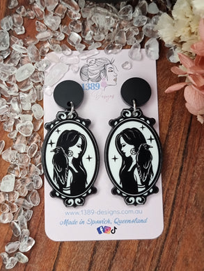 WITCH with a RAVEN Dangle Earrings
